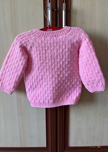 Kız Bebek Pembe Örgü Hırka 1-2 yaş - Görsel 8