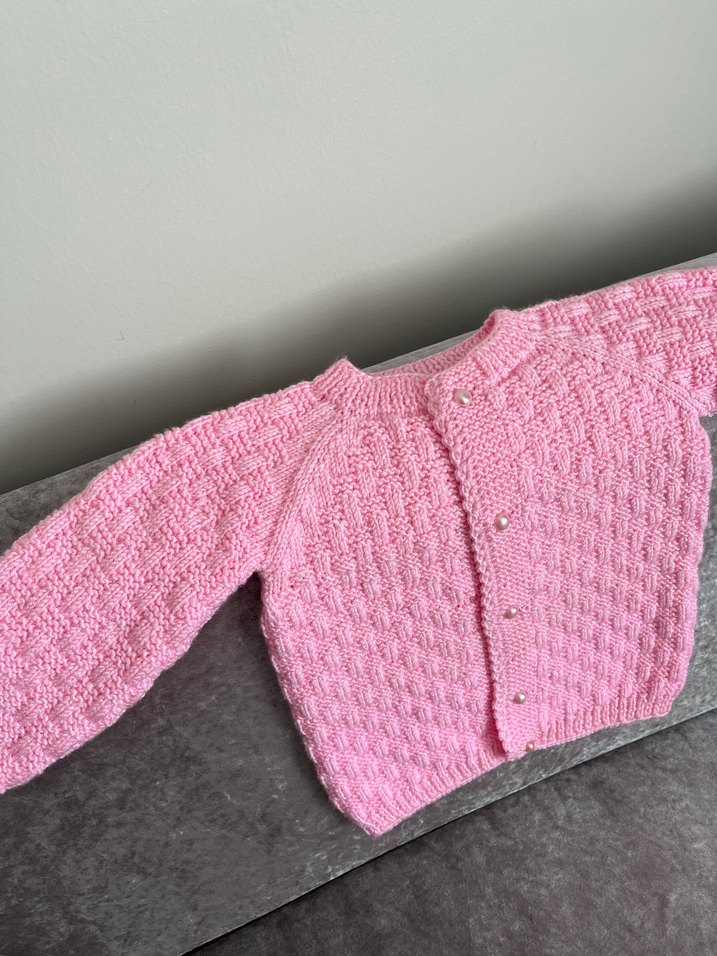 Kız Bebek Pembe Örgü Hırka 1-2 yaş - Görsel 5