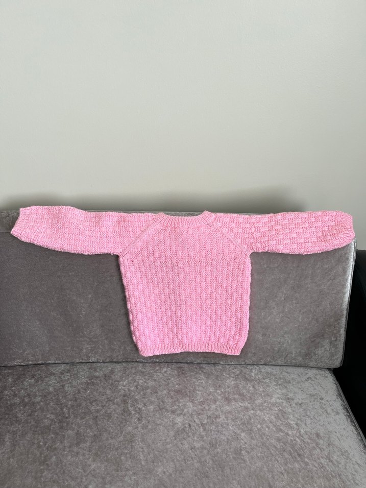 Kız Bebek Pembe Örgü Hırka 1-2 yaş - Görsel 2