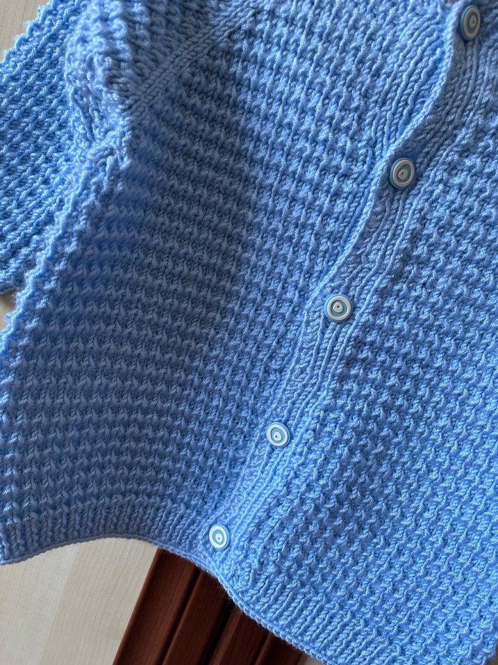 Mavi Bebek Hırkası 1-2 yaş - Görsel 4