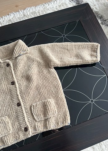 Çocuk Örgü Kadife Hırka ve Şapka Seti Sıfır - Görsel 10