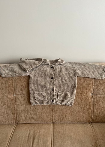 Çocuk Örgü Kadife Hırka ve Şapka Seti Sıfır - Görsel 16