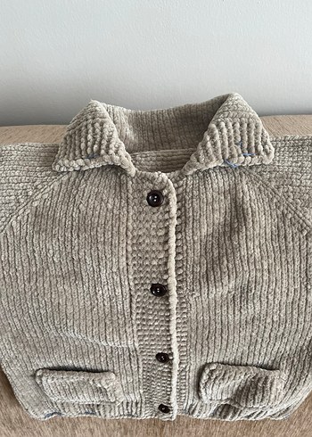 Çocuk Örgü Kadife Hırka ve Şapka Seti Sıfır - Görsel 17