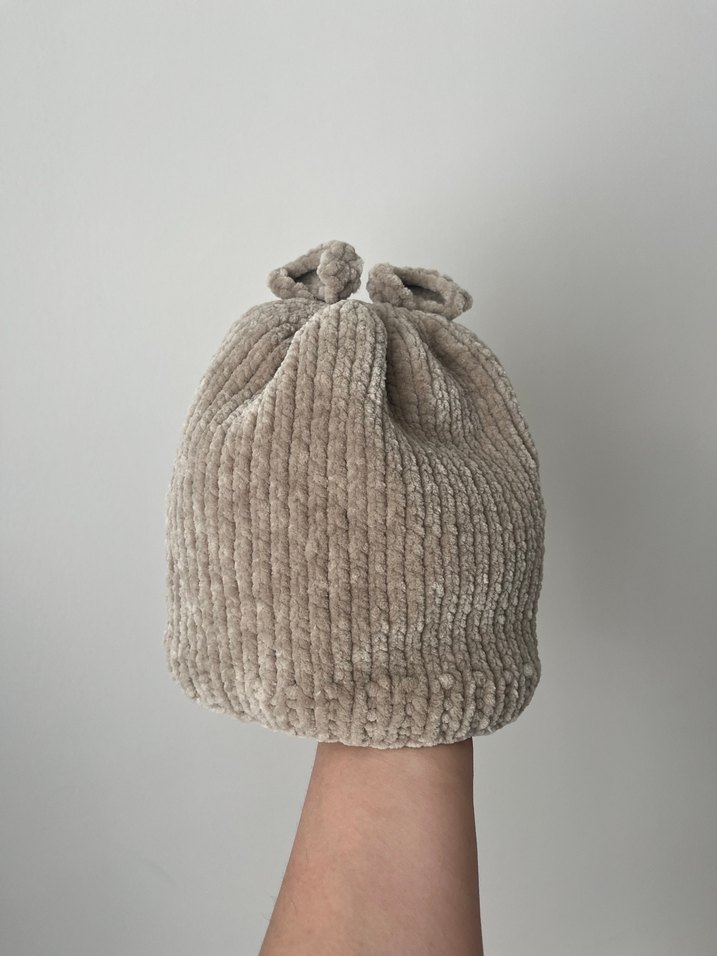 Çocuk Örgü Kadife Hırka ve Şapka Seti Sıfır - Görsel 5