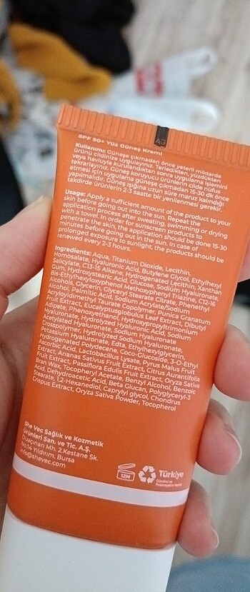 Beden S'he V'ec Güneş Kremi