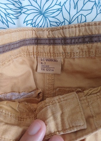 6 Yaş Beden Erkek Çocuk Kumlu Kahverengi Keten Pantolon