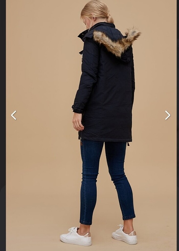 Kayra Kaz Tüyü Parka Kaban Mont - Lacivert - Görsel 5