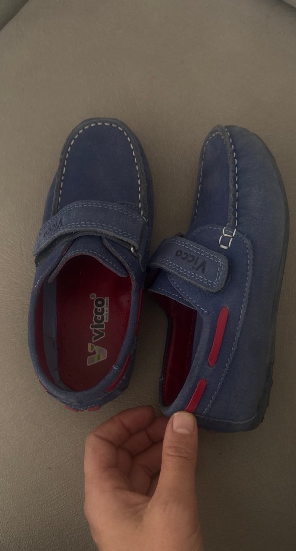 Vicco Mavi Süet Erkek Çocuk Loafer Ayakkabı - Görsel 3
