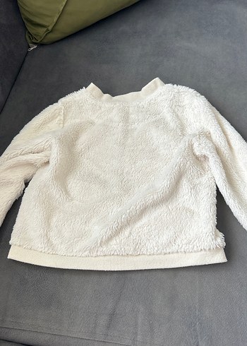 diğer Beden Beyaz Fermuarlı Çocuk Peluş Ceket
