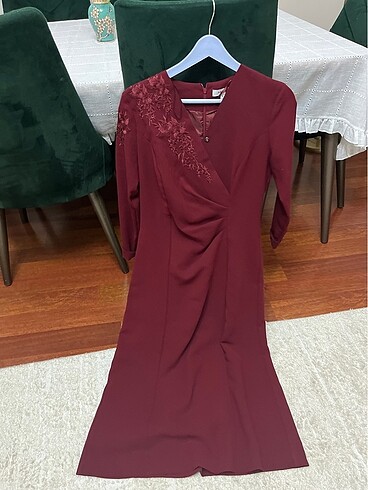 38 Beden Aker bordo elbise