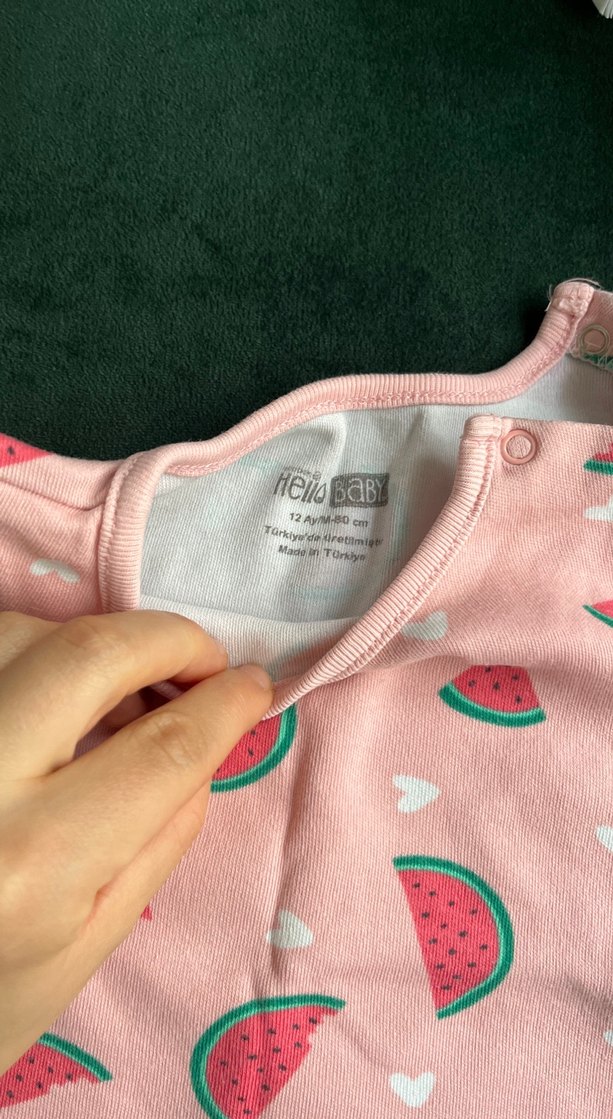 Karpuz Desenli Kız Çocuk Tişört - Görsel 3