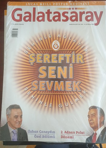 Galatasaray Dergisi Nisan 2010 Sayısı,Ambalajı Açılmamıştır
