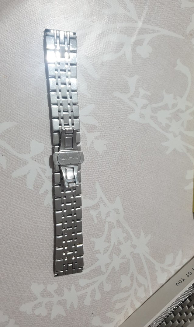 Gri,siyahlı ,stanless steel,18×2.5 cm  erkek saat kordonu - Görsel 3