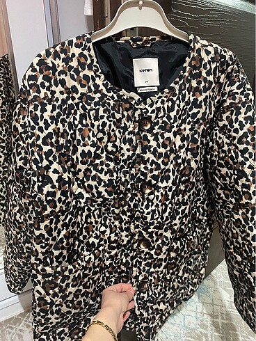 Koton leopar kapitone mont ceket