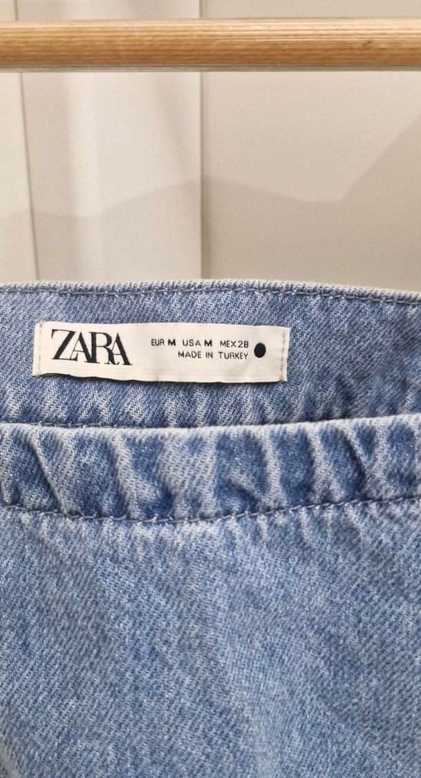 Mavi Kot Askılı Sırtı Açık Crop - Görsel 2