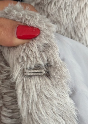s Beden gri Renk Pull&Bear Kadın Suni Kürk Ceket