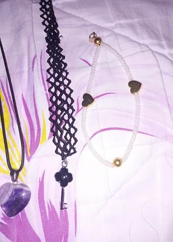 Kolye doğal taş bileklik boyun kolyesi zincir kolye kalpli kolye - Görsel 3