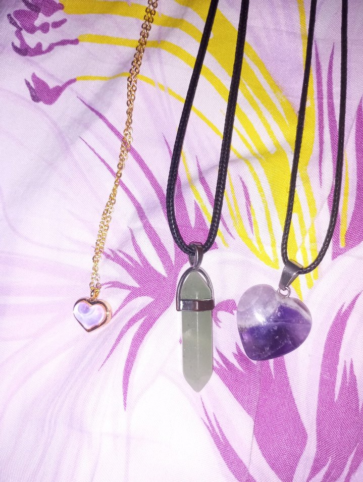 Kolye doğal taş bileklik boyun kolyesi zincir kolye kalpli kolye - Görsel 2