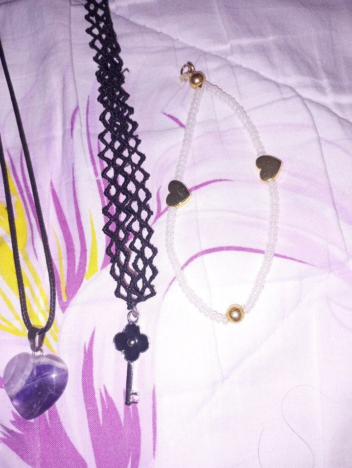 Kolye doğal taş bileklik boyun kolyesi zincir kolye kalpli kolye - Görsel 3