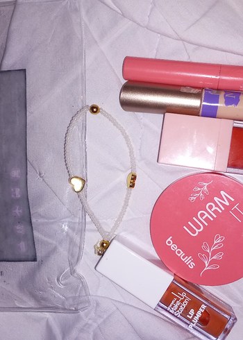 makyaj set allık gloss kapatıcı lip plumper makyaj çantası - Görsel 2