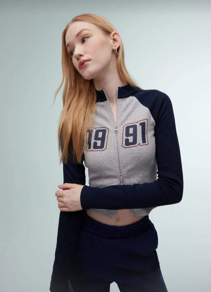 Yarışcı ceket body crop defacto - Görsel 3