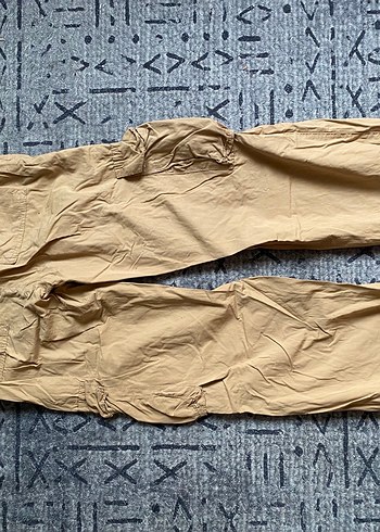 Bej Renk Paraşüt Kargo Pantolon - Görsel 4