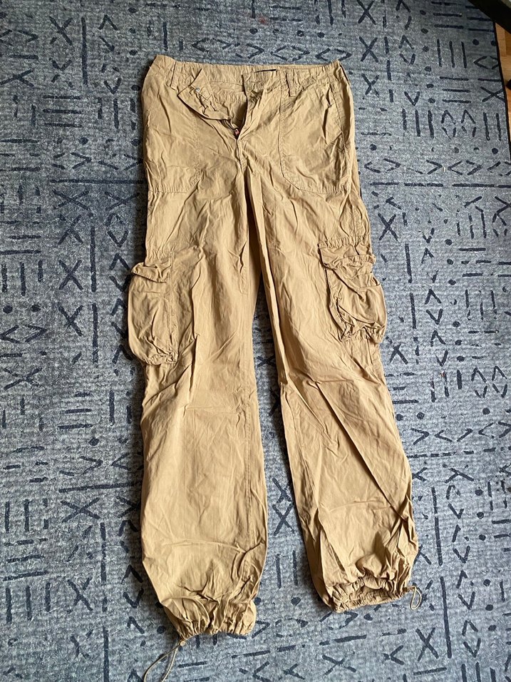 Bej Renk Paraşüt Kargo Pantolon - Görsel 3