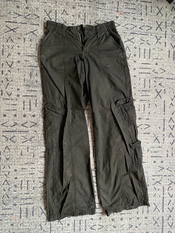 Siyah Paraşüt Kargo Pantolon - Görsel 3