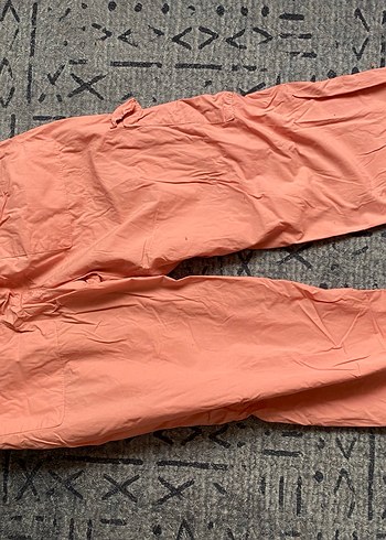 Açık Pembe Rahat Kargo Paraşüt Pantolon - Görsel 4