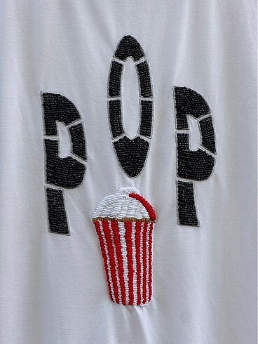 Diğer Tasarım boncuk işlemeli tshirt