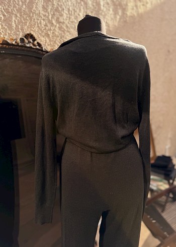 Oysho marka ince triko tulum antrasit renginde elastan - Görsel 5