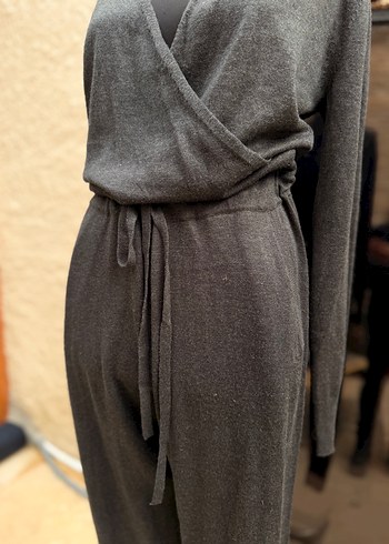 Oysho marka ince triko tulum antrasit renginde elastan - Görsel 3