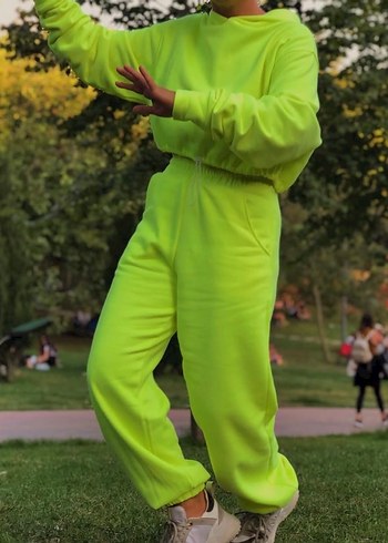 Kadın neon yeşil Beli lastik Detaylı Eşofman Takımı Fineapple - Görsel 11