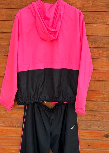 Pembe Siyah Fermuarlı Kadın Eşofman Takımı Nıke - Görsel 8