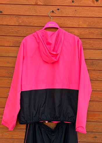 Pembe Siyah Fermuarlı Kadın Eşofman Takımı Nıke - Görsel 7