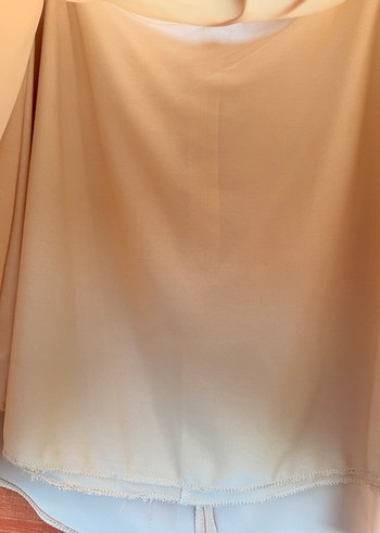 Bej Mini Saten etek - Görsel 3