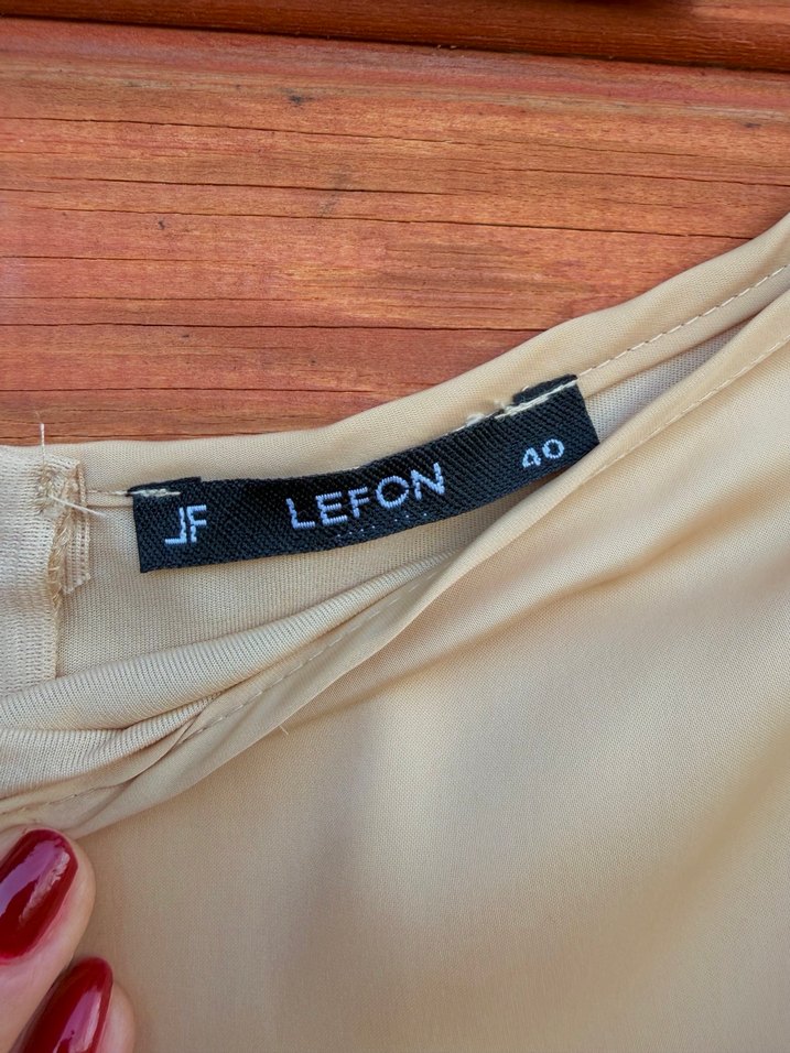 Bej Mini Saten etek - Görsel 2