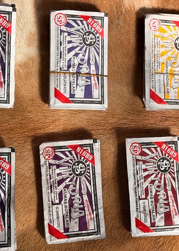 Vıktorıa Kumaş Boyaları Sarı ,vişne çürüğü,mor koyu ,menekşe - Görsel 3