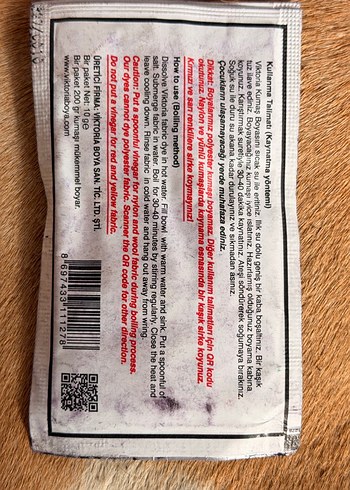 Vıktorıa Kumaş Boyaları Sarı ,vişne çürüğü,mor koyu ,menekşe - Görsel 11