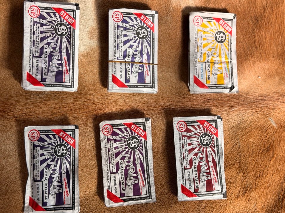 Vıktorıa Kumaş Boyaları Sarı ,vişne çürüğü,mor koyu ,menekşe - Görsel 3