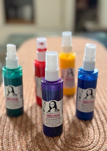 Mona Lisa Mor,Sarı ,kırmızı,yeşil ,mavi Akrilik Kumaş Sprey Boya - Görsel 10