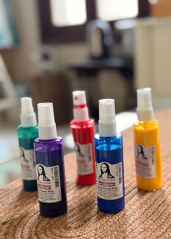 Mona Lisa Mor,Sarı ,kırmızı,yeşil ,mavi Akrilik Kumaş Sprey Boya - Görsel 9