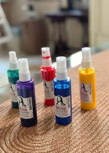 Mona Lisa Mor,Sarı ,kırmızı,yeşil ,mavi Akrilik Kumaş Sprey Boya - Görsel 12