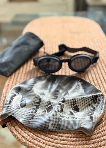 Siyah  Biker Yüzücü Gözlüğü ve bonesi - Görsel 6