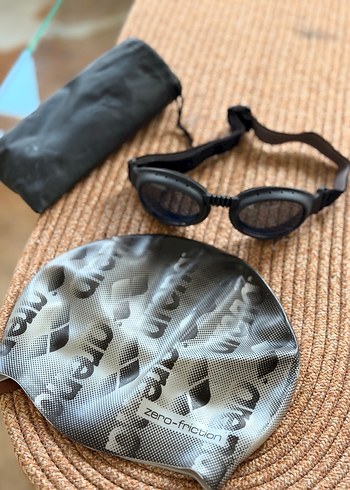 Siyah  Biker Yüzücü Gözlüğü ve bonesi - Görsel 4