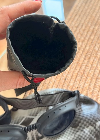 Siyah  Biker Yüzücü Gözlüğü ve bonesi - Görsel 12