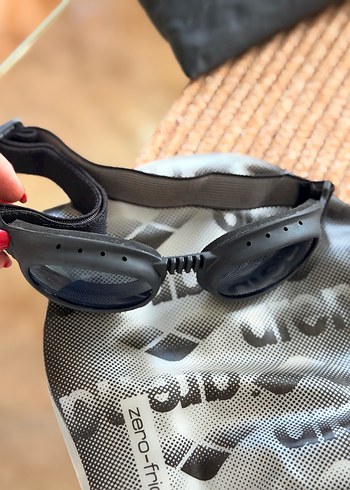 Siyah  Biker Yüzücü Gözlüğü ve bonesi - Görsel 11