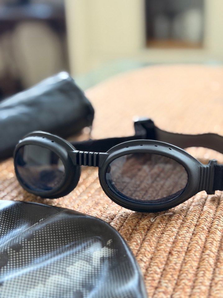 Siyah  Biker Yüzücü Gözlüğü ve bonesi - Görsel 3