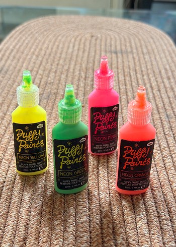 NPW neon renkli 4 lü kabartmalı boya seti - Görsel 5