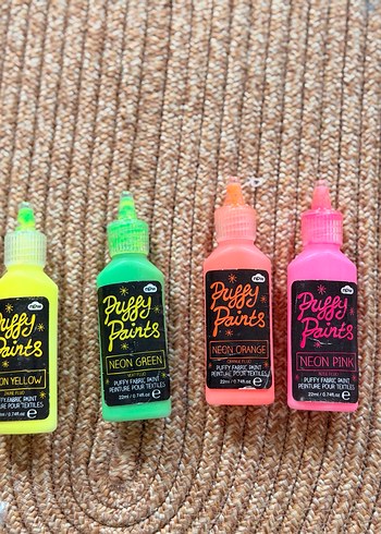 NPW neon renkli 4 lü kabartmalı boya seti - Görsel 7